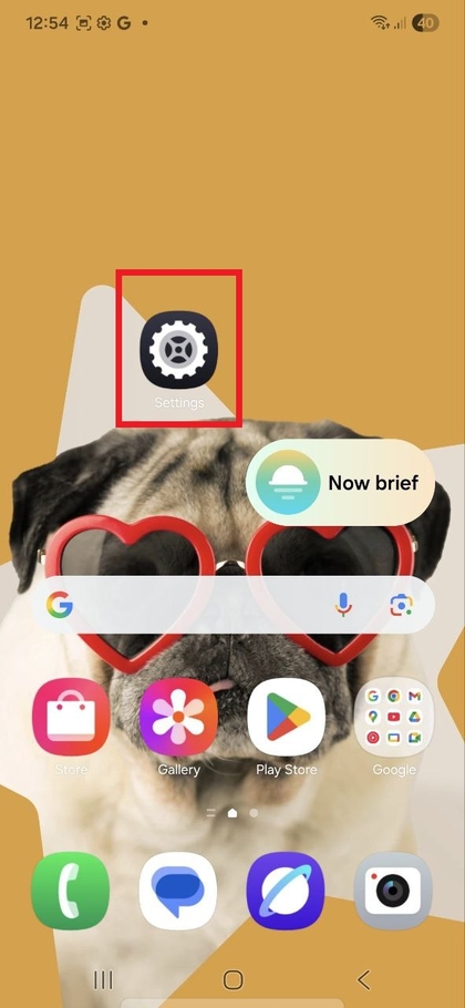 A Be&aacute;ll&iacute;t&aacute;sok alkalmaz&aacute;s megnyit&aacute;sa a Samsung Galaxy S25 FE-n
