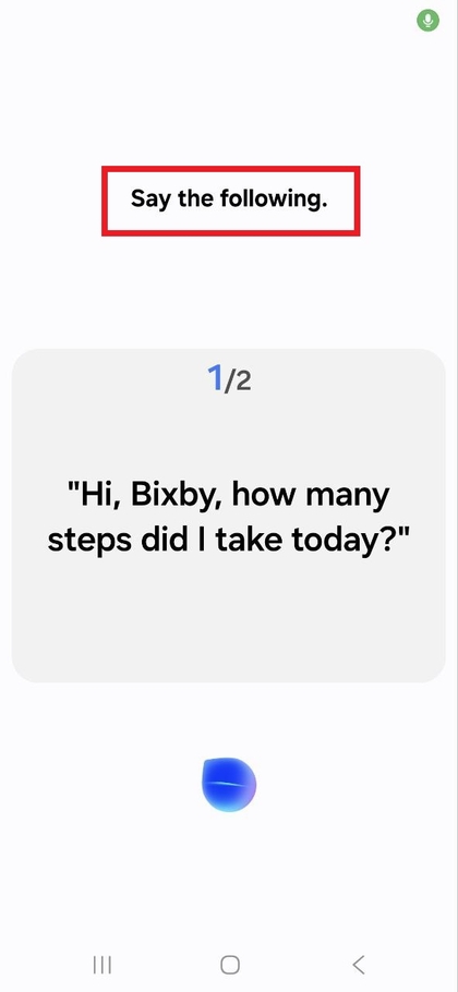 &Auml;&auml;nikoulutusasetukset Bixbyn kanssa