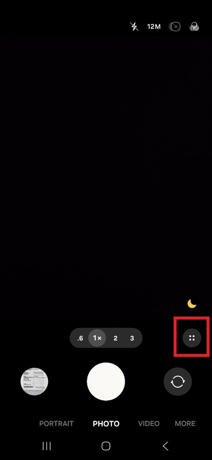 Mais op&ccedil;&otilde;es no aplicativo C&acirc;mera