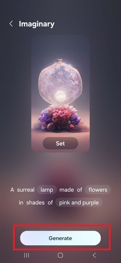 Generează și aplică imaginea de fundal AI