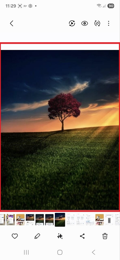 Selectează o fotografie din Galerie