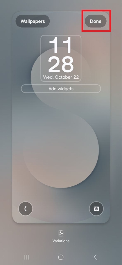 Confirmare setare imagine de fundal