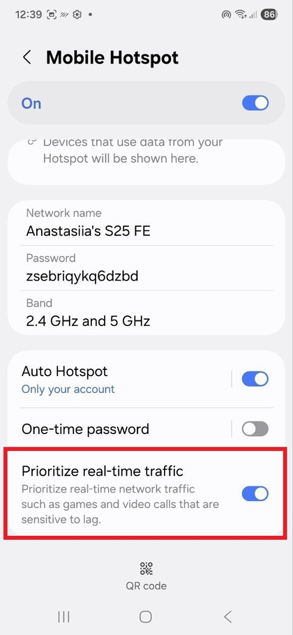 Priorizando o tr&aacute;fego em tempo real no Samsung Galaxy S25 FE