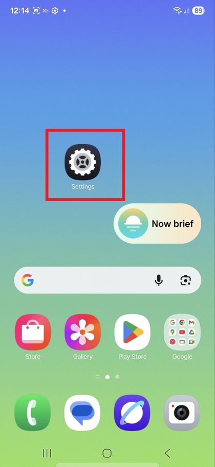 Buka Aplikasi Pengaturan di Samsung Galaxy S25 FE