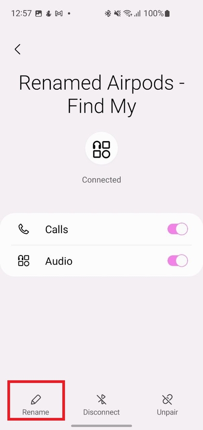 Ayarlarda AirPods i&ccedil;in yeniden adlandırma se&ccedil;eneği