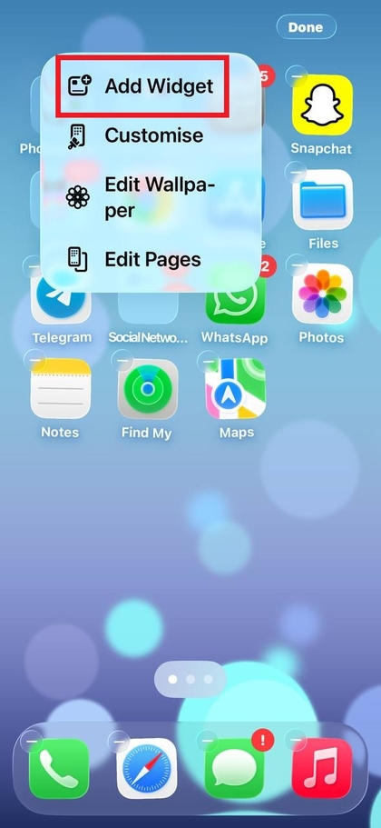 Gumb za dodajanje pripomočka