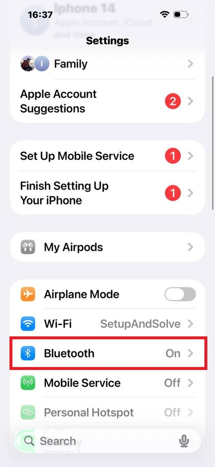 Povezane naprave v nastavitvah