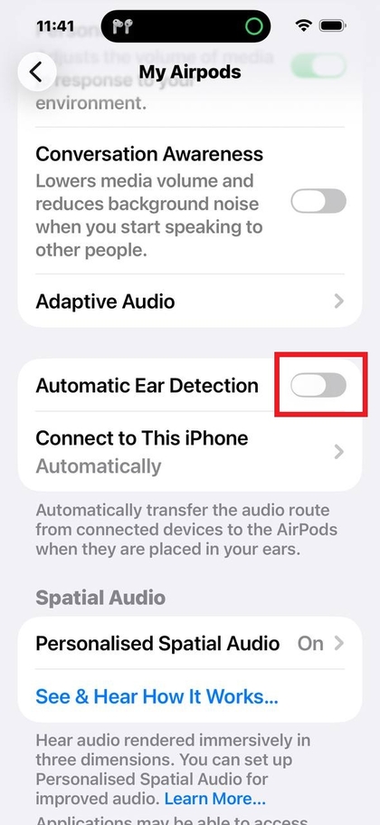 Deaktiver automatisk &oslash;redetektion