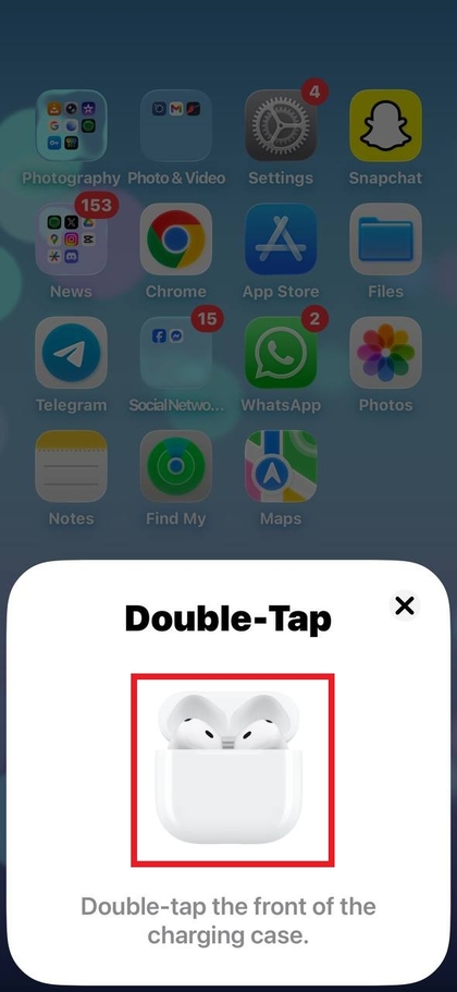 Emparelhando outro conjunto de AirPods