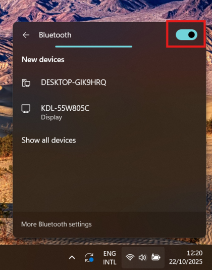 Nastavitve Bluetooth v sistemu Windows z možnostjo Dodaj napravo