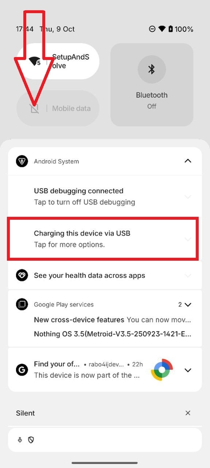 Notification Panel on Nothing Phone (3)
