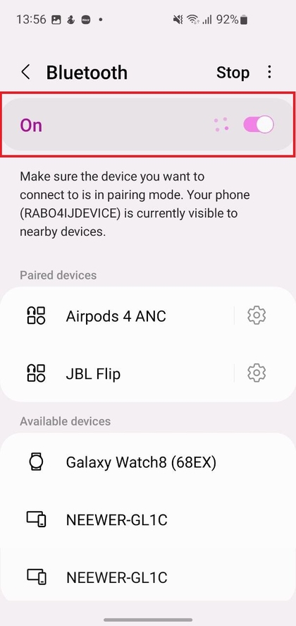 Ativar Bluetooth no Android