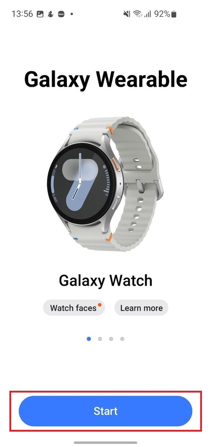 Abrir o Aplicativo Galaxy Wearable