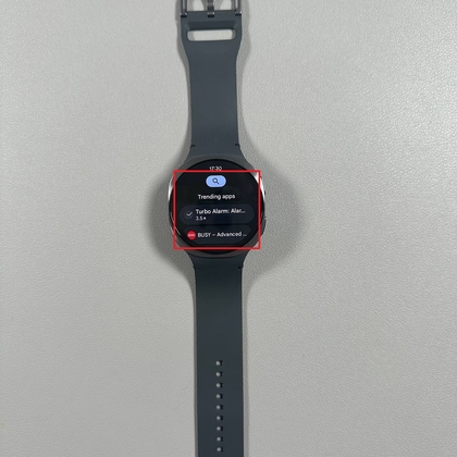 Sugest&otilde;es de aplicativos na Play Store no Galaxy Watch 8 LTE
