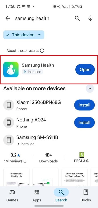 &Lambda;ή&psi;&eta; &epsilon;&phi;&alpha;&rho;&mu;&omicron;&gamma;ή&sigmaf; Samsung Health
