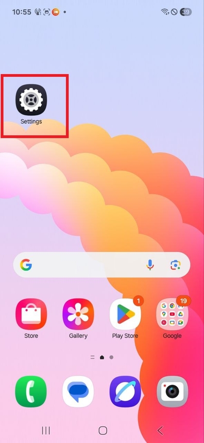 Samsung Galaxy A17:n asetukset-kuvake