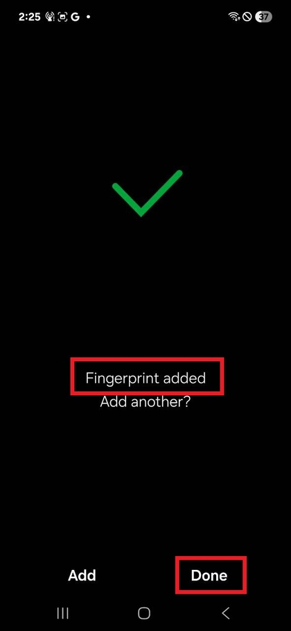 Fingeravtrykk registrert