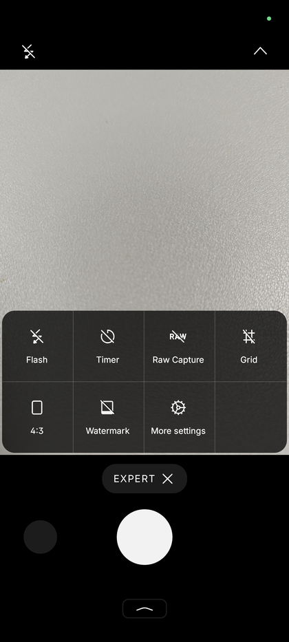 The expanded settings panel in Nothing Phone (3) Expert Mode.