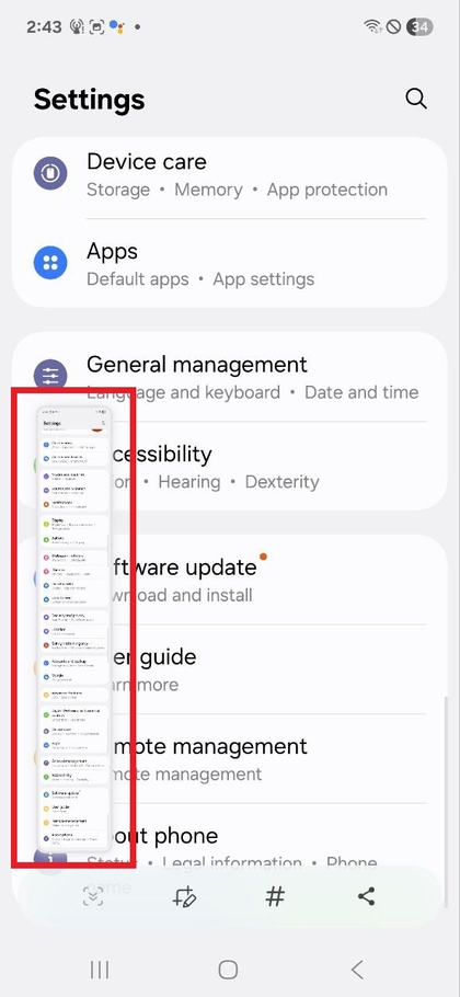 Pokračovanie dlhej sn&iacute;mky obrazovky