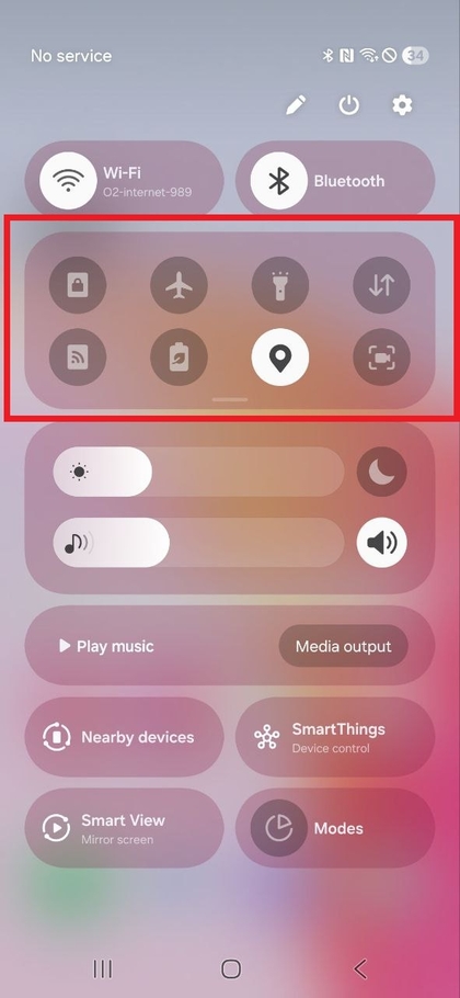Panel r&yacute;chlych nastaven&iacute; pre Samsung Galaxy A17 5G