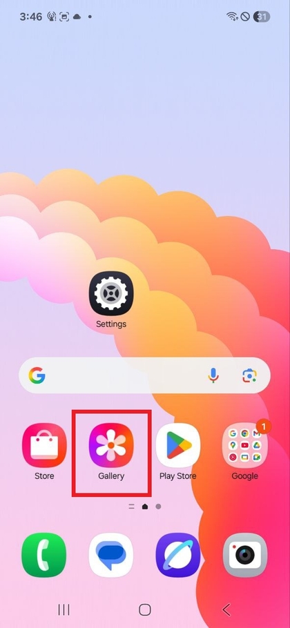 Otvorenie gal&eacute;rie na Samsung Galaxy A17 5G