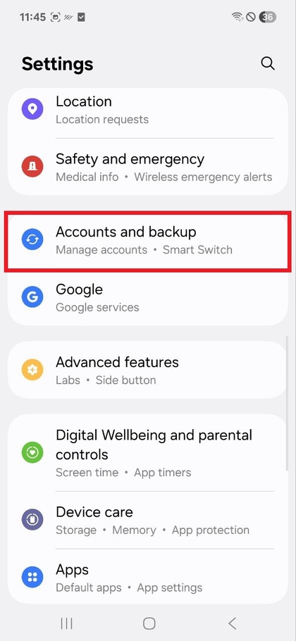 Cil&euml;simi i Llogarive dhe Kopjimit Rezerv&euml; n&euml; Samsung Galaxy A17 5G