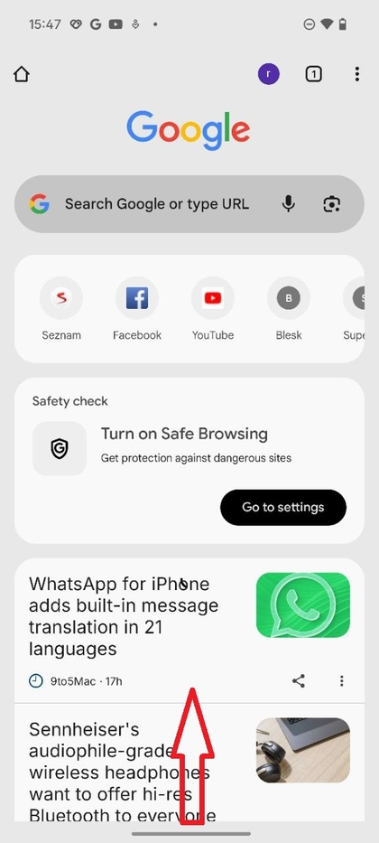 Navegaci&oacute;n por gestos en Nothing Phone 3 mostrando la opci&oacute;n de arrastrar para la vista emergente