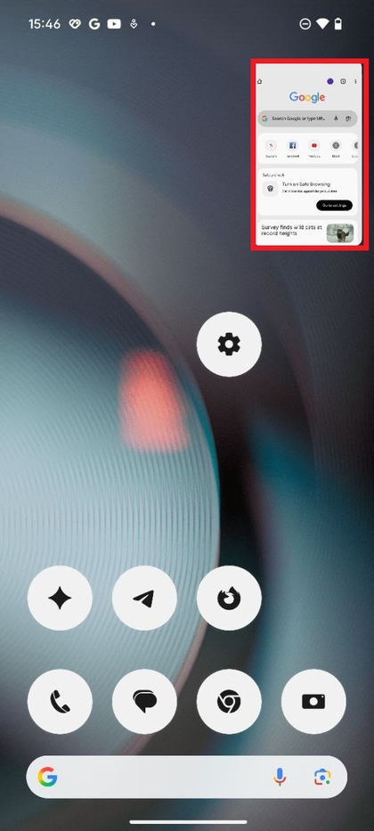 Pantalla de aplicaciones recientes en Nothing Phone 3