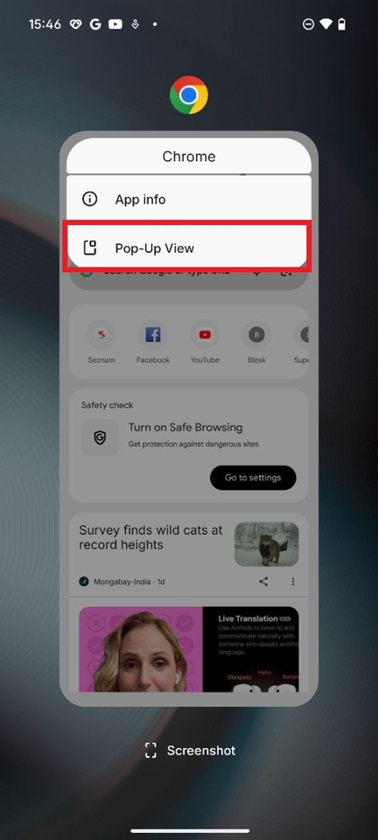 Pantalla de aplicaciones recientes en Nothing Phone 3