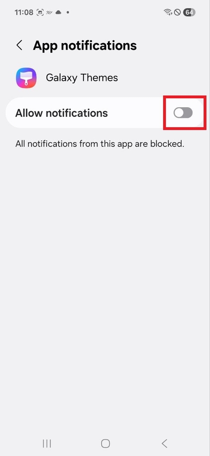 Přepnut&iacute; ozn&aacute;men&iacute; pro Galaxy Themes