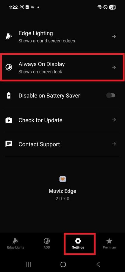 Ajustarea setărilor AOD