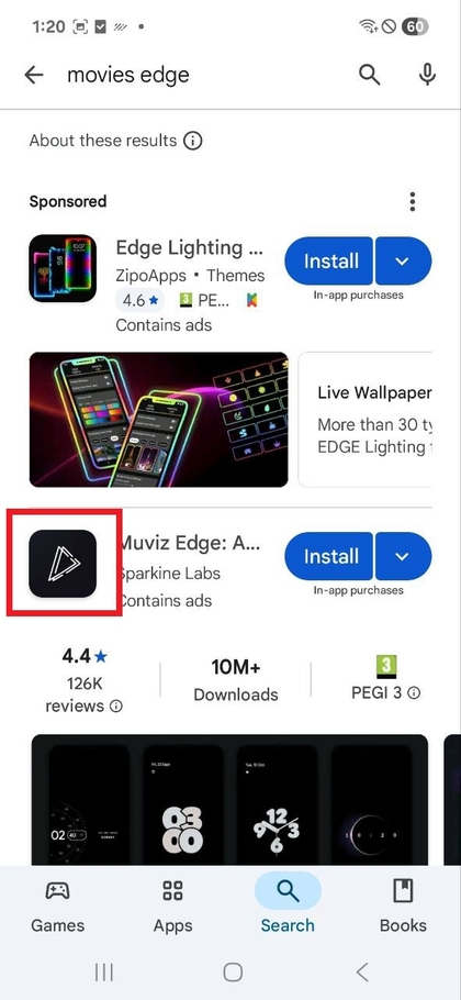 Pictograma aplicației Muviz Edge &icirc;n Google Play Store