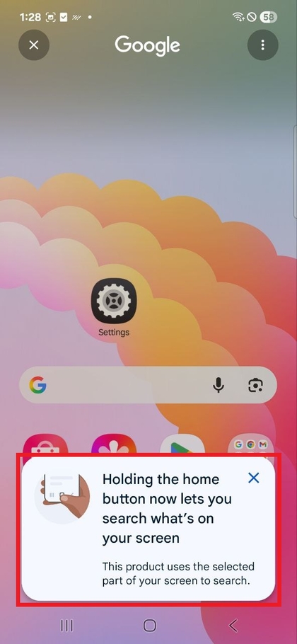Naudojant funkciją &bdquo;Apskritimas paie&scaron;kai&ldquo; tekstui pasirinkti &bdquo;Galaxy A17 5G&ldquo;