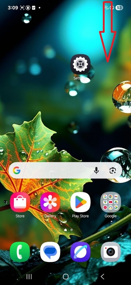 Glisează &icirc;n jos pentru a accesa panoul de notificări