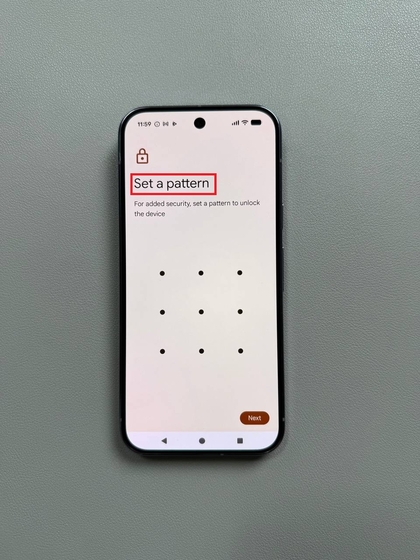 Gitteret til at tegne det nye m&oslash;nster.