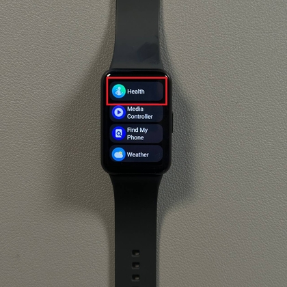 Men&uacute; de aplicaciones en Samsung Galaxy Fit 3