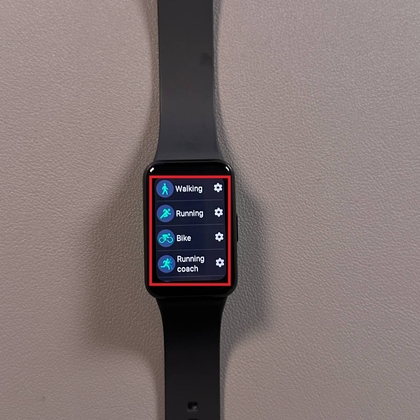 Lista de ejercicios en la aplicaci&oacute;n Salud de Samsung