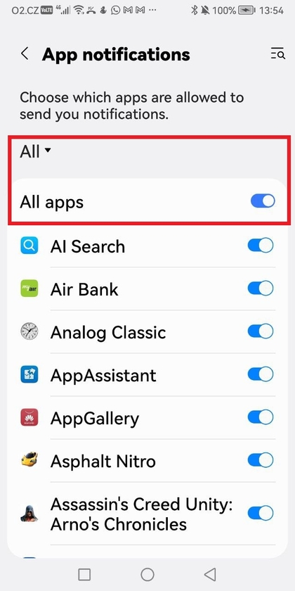 Enable notifications on Samsung Wearable App