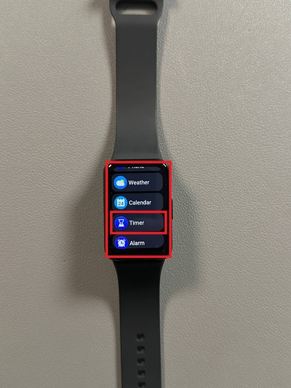 Mahali pa Programu ya Kipima Muda kwenye Samsung Galaxy Fit 3