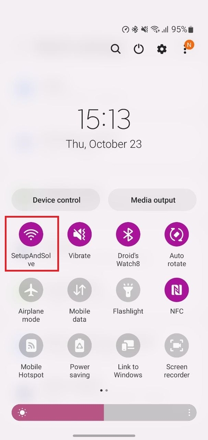 Dispozitiv conectat la Wi-Fi sau date mobile