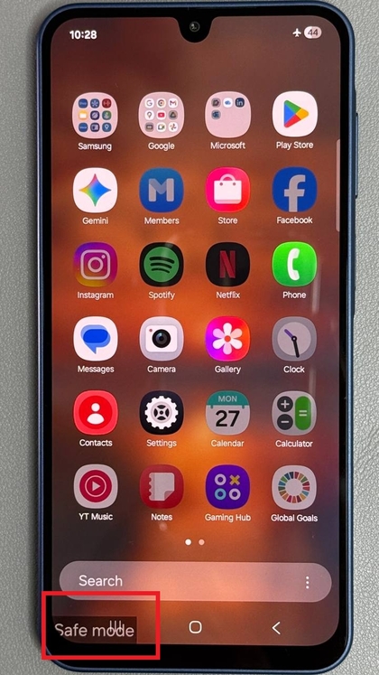 Saugiojo režimo sąsaja Galaxy A17