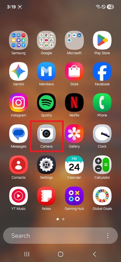 Ikon aplikasi Kamera di Samsung Galaxy A17 5G