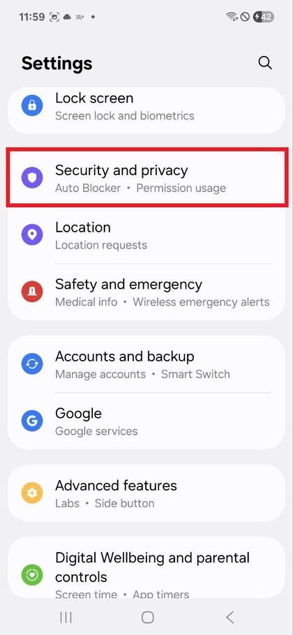 Tietoturvan ja yksityisyyden valitseminen asetuksista
