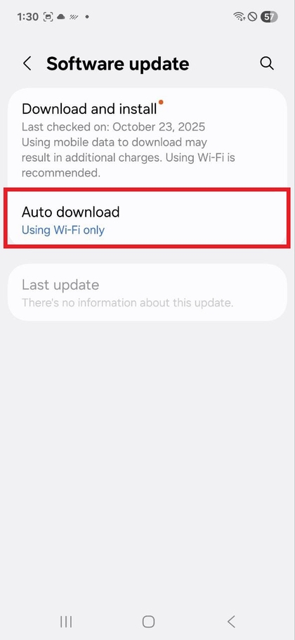 Instellingen voor automatisch downloaden op Samsung Galaxy A17 5G