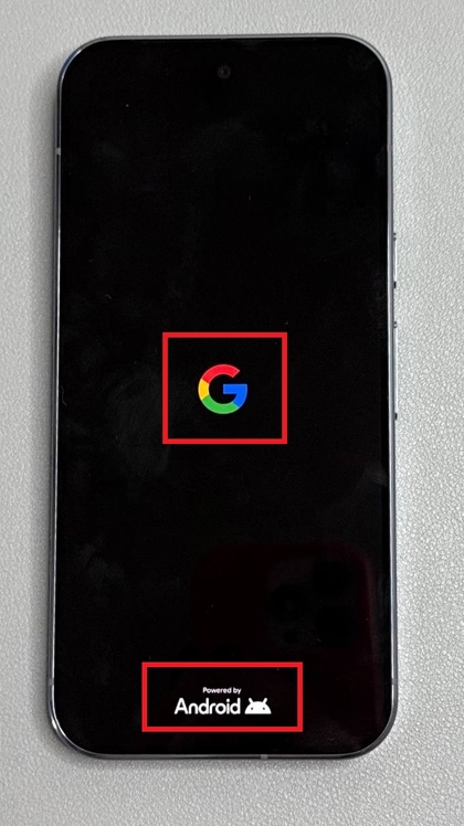 Google Pixel startet mit Google-Logo