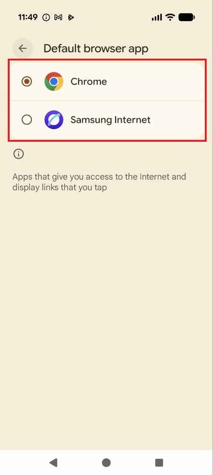 Een lijst met ge&iuml;nstalleerde webbrowserapplicaties.