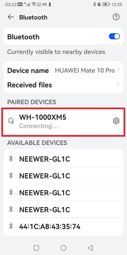 Ger&auml;teliste, die 'Sony WH-1000XM5' hervorhebt