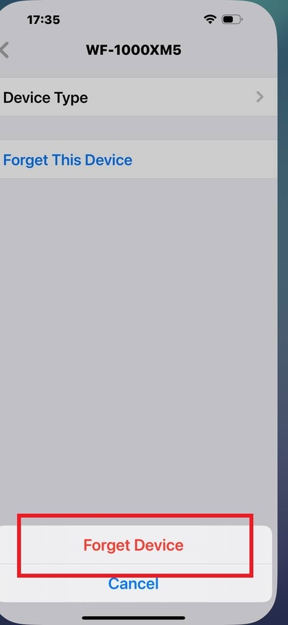 Ger&auml;t auf iPhone Bluetooth vergessen