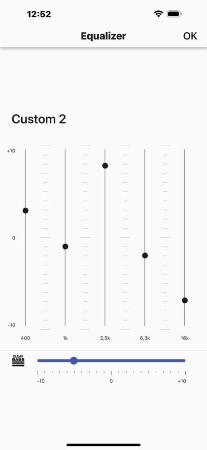 Clear Bass kaydırıcısı