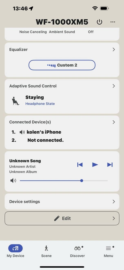 Option &bdquo;Verbundene Ger&auml;te&ldquo; in der App